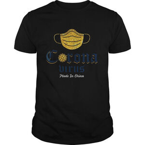 Corona Virus Made In China Satire Mask Graphic T-Shirt
